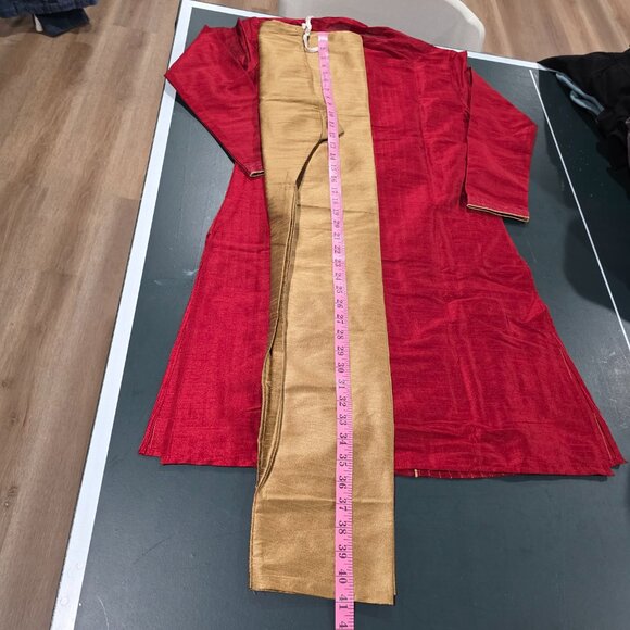 Men’s Kurta Red Gold 2 piece - Picture 7 of 7